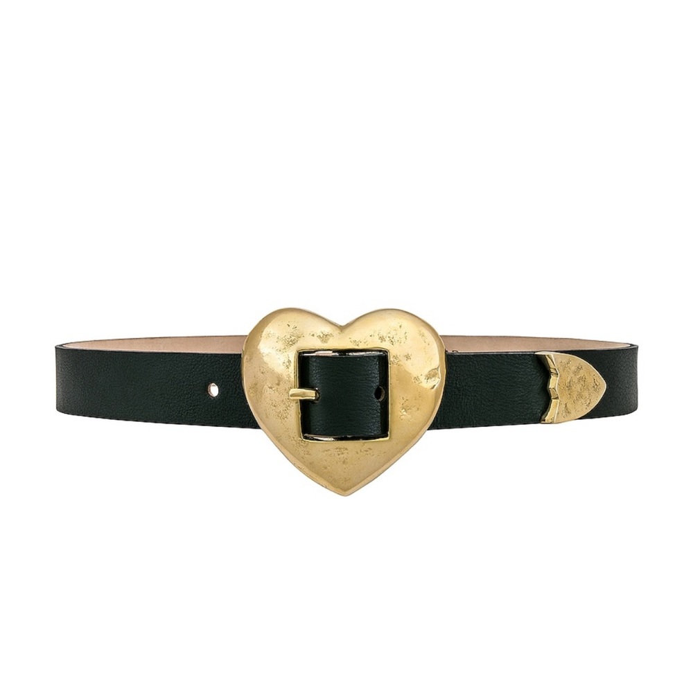 Vintage Leather Heart Belt